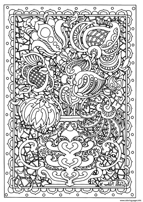 adult flower difficult coloring pages printable