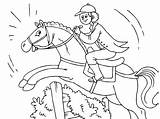 Jumping Coloring Coloriage Horse Pages Sable Bac Coin Du Printable Coloringpages4u Large sketch template