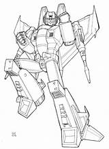 Starscream Transformers Coloring Pages Color Printable Finished Getdrawings Print Getcolorings sketch template