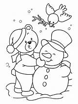 Snowman Pupazzo Nieve Neige Schneemann Orso Bonhomme Colorear Ours Kleurplaat Sneeuwpop Colorkid Urso Boneco Snowmen Oso Bonshommes Bonecos Ig Pupazzi sketch template