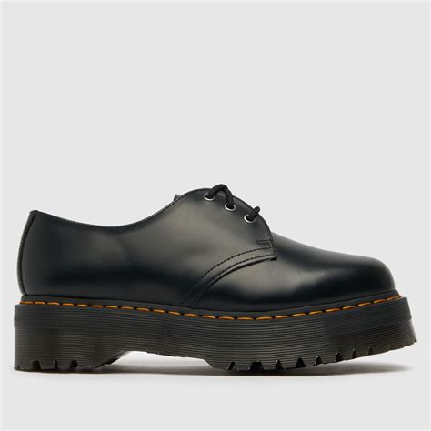 dr martens black  quad  eye shoe flat shoes shoefreak