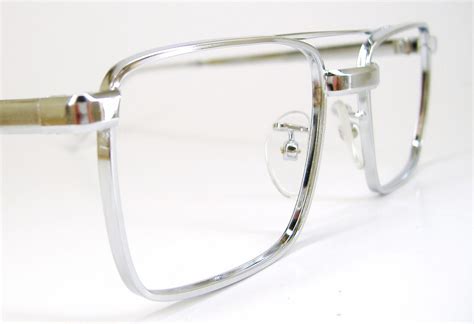 vintage 70s mens pilot aviator style eyeglasses italian frame