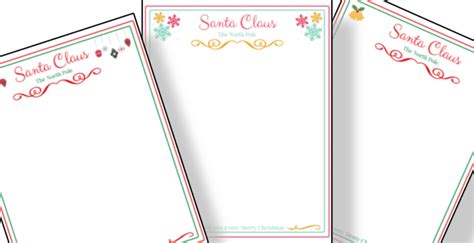 santa letterhead printables   teaching littles