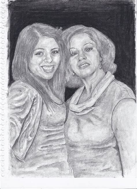 Mother And Daughter Drawing By Earl Johnson