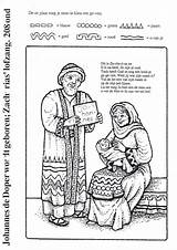 Baptist Johannes Doper Geboorte Zechariah Zacharias Bijbelknutselwerk Kleurplaten Testament sketch template