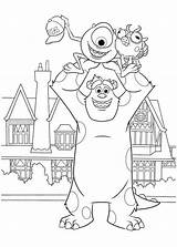 Coloring Pages Pixar Mike Archie Disney Monsters Sulley Scare Pig Printable University Kids Monster Choose Board sketch template