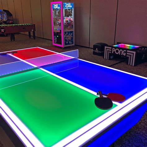 Led Glow Ping Pong Table Arcade Party Rental Led Glow Games Rent
