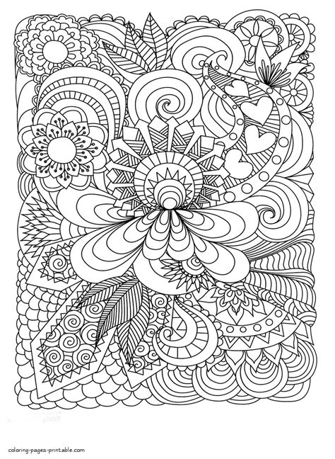 abstract flower coloring pages coloring pages printablecom