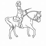 Horse Riding Coloring Pages Girl Drawing Color Getcolorings Printable Colorin Paintingvalley sketch template