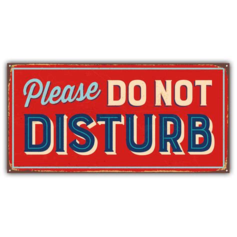 disturb sign retro sticker