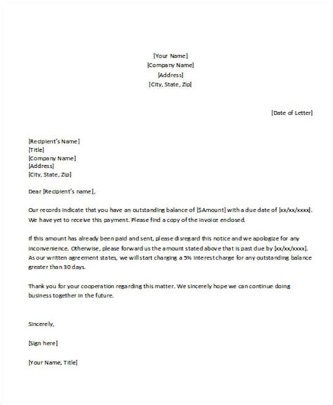 paid  full letter sample    letter template collection