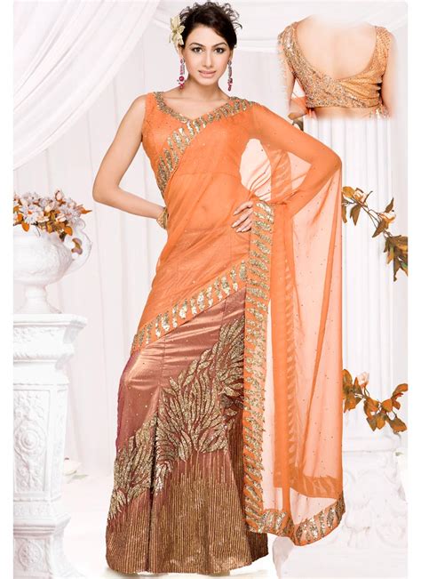 indian party wear saree trendy fashionable dresses