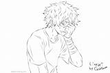 Coloring Hero Academia Boku Izuku Midoriya Pages Printable Kids Color Print Bettercoloring sketch template