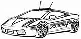 Coloring Car Pages Police Getcolorings sketch template