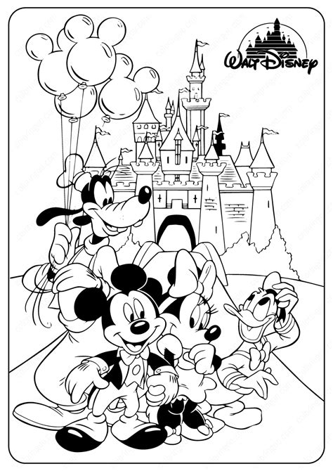 disney minnie mickey mouse coloring pages