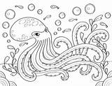 Octopus Coloring Pages Printable Color Print Museprintables Creatures Ocean Choose Board sketch template
