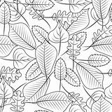 Pattern Leaves Coloring Seamless Preview Leaf sketch template