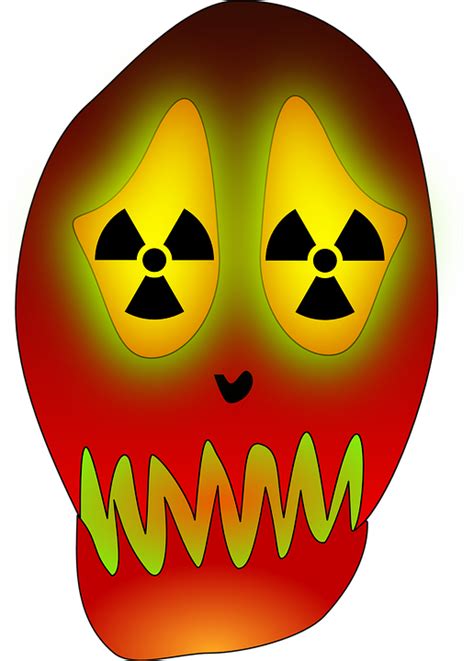 vector graphic skull atom energy nuclear power  image