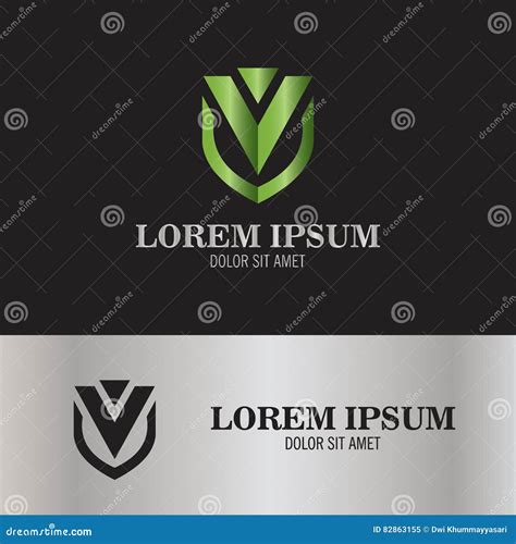 shield protected symbol logo stock vector illustration  geometric