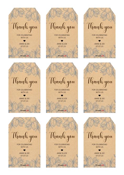 editable gift tag templates word pptx psd