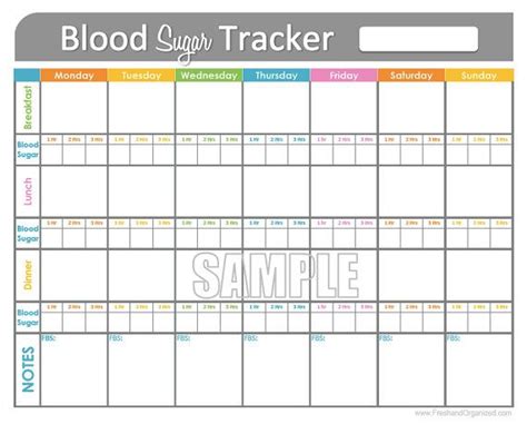 blood sugar log template   format