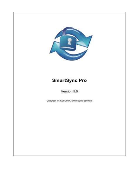 smartsync pro users manual
