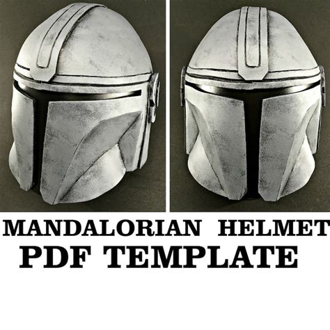 mandalorian inspired  helmet template  eva foam cosplay etsy