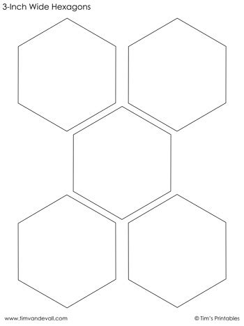 hexagon templates   tims printables