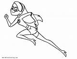 Incredibles Coloring Pages Characters Girl Kids Printable sketch template