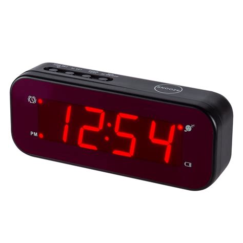 timegyro digital alarm clock easy setting  battery operated  desk clock big red digits