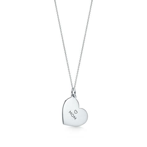 Mom Heart Tag Pendant In Silver Tiffany And Co