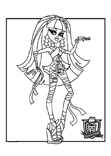 printable coloring monster high  monster high monster high party