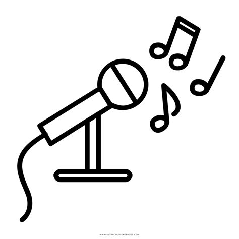 real microphone pages coloring pages