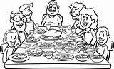 Dinner Family Clipart Table Clip Food Choose Board sketch template
