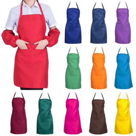 cuh cooking kitchen apron  pocket check chef apron dress  women