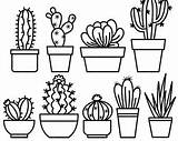 Colorear Potted Cacti Macetas Clipground Clipartmag Doodle Digitales Nq Dokodemo Maceta Clipartstation sketch template
