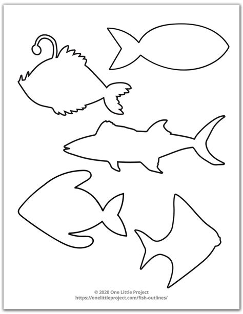 fish template printable  simple fish coloring pages