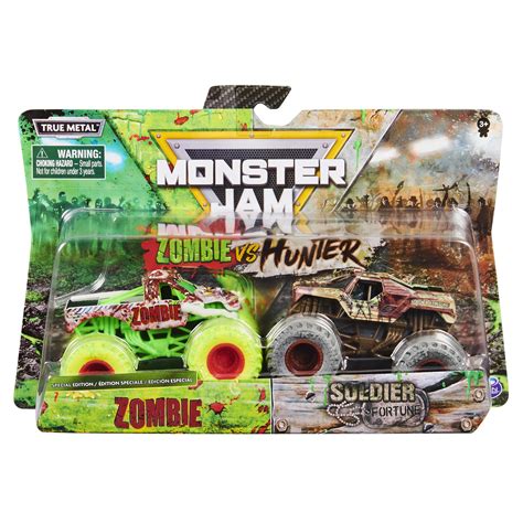 buy monster jam official zombie  hunter soldier fortune die cast