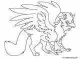 Griffin Coloring Pages Base Gryphon Printable Kids sketch template