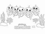 Pinkfong Coloringonly Tiburon Bebe Familia Tiburones sketch template