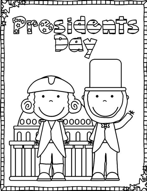 cute presidents day coloring page  printable coloring pages  kids
