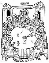 Orthodox Sunday Pascha Eucharist Liturgy Pages Supper sketch template