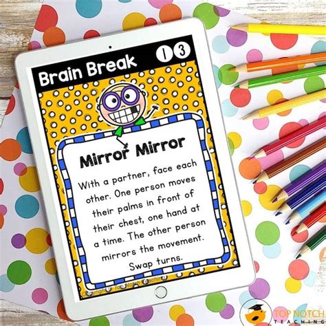 printable brain break cards  printable word searches