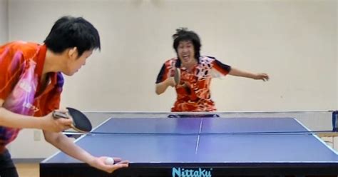 japanese ping pong players epic trick shots are hilarious and