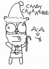 Coloring Gir Invader Zim Pages Christmas Fanpop Print Popular sketch template