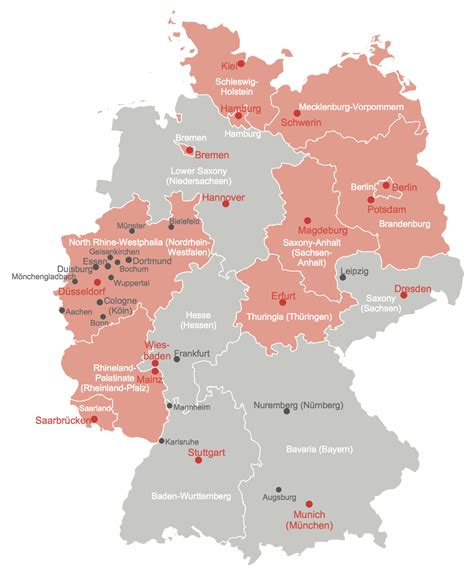 Map Of Germany With Cities