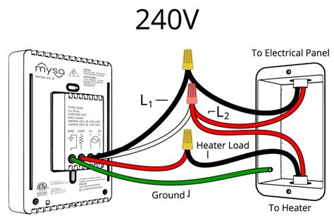 simple wiring diagram   volt baseboard heater