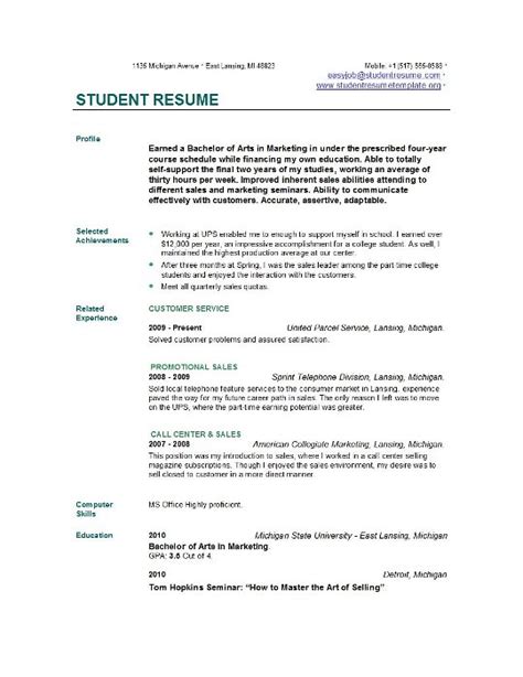 student resume examples cv resume templates examples