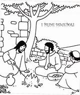 Discepoli Bible Chiamata Primi Religiocando Galilee Scuola Testament Risen sketch template