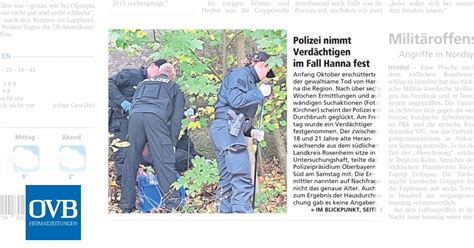 polizei nimmt verdaechtigen im fall hanna fest ovb heimatzeitungen